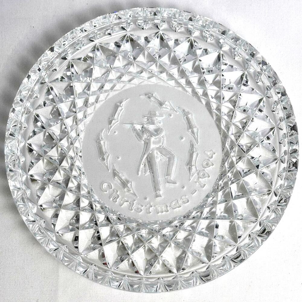 Waterford Crystal Twelve Days of Christmas 1994 "Pipers Piping" Plate Ireland